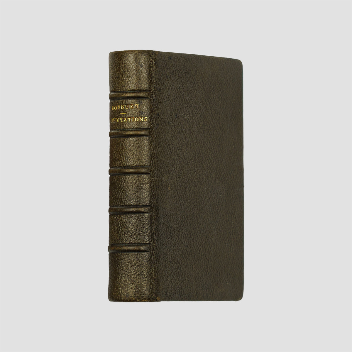 livro Méditations sur l’Eucharistie de Bossuet edição 1872 encadernação original em couro