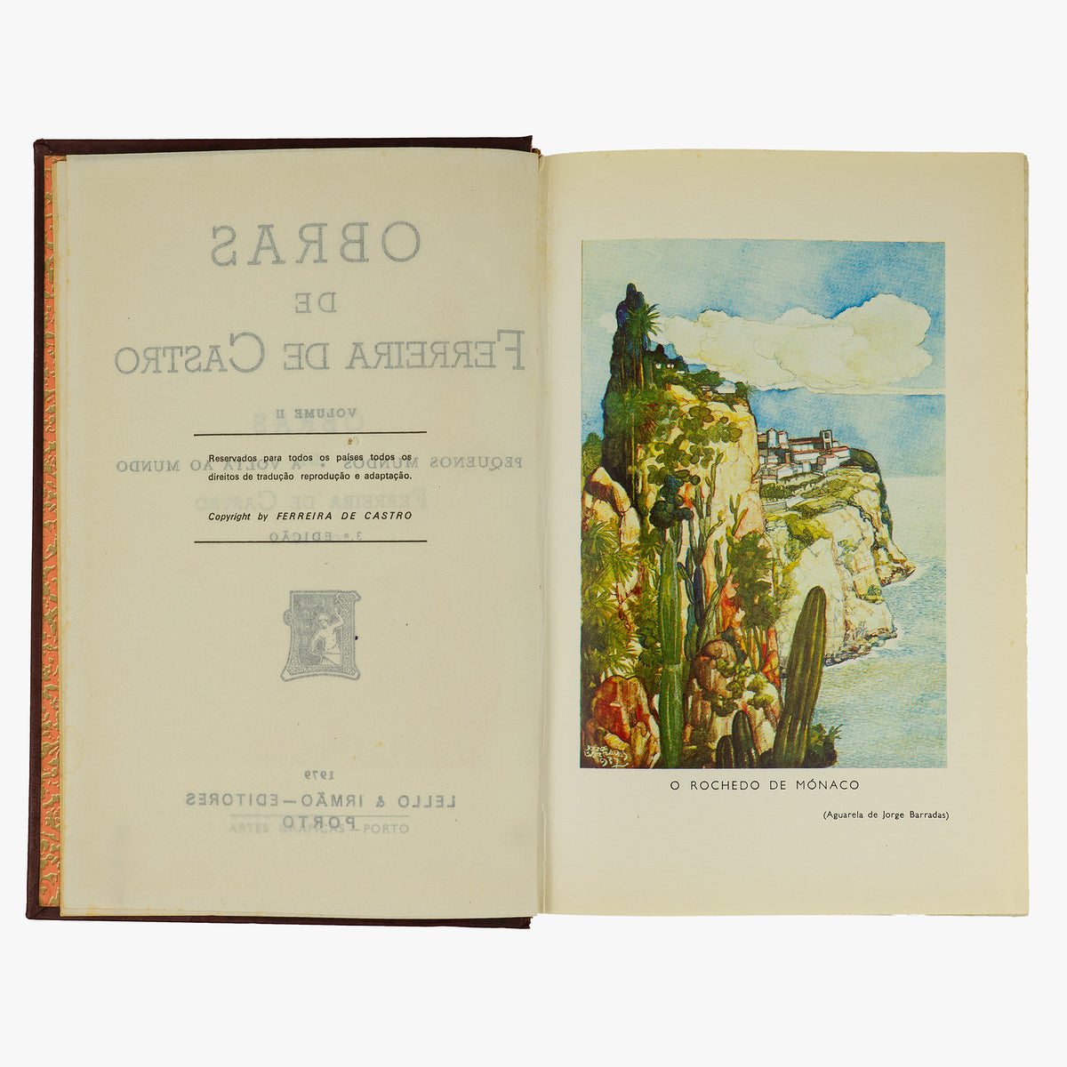 CASTRO, Ferreira de (1898–1974). Obras (Lello & Irmão, Porto, 1979), 4 vols.