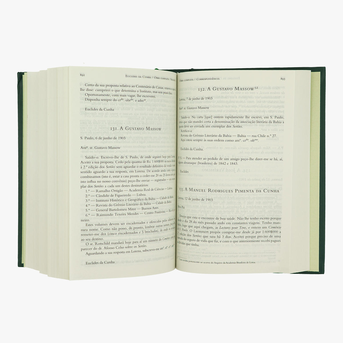 CUNHA, Euclides da (1866–1909). Obra Completa (Editora Nova Aguilar, Rio de Janeiro, 2009), 2 vols.