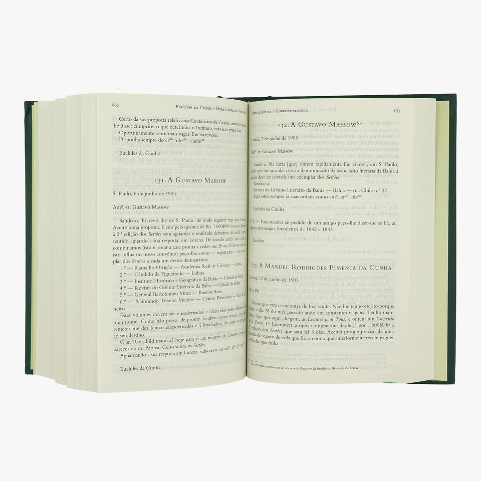 CUNHA, Euclides da (1866–1909). Obra Completa (Editora Nova Aguilar, Rio de Janeiro, 2009), 2 vols.