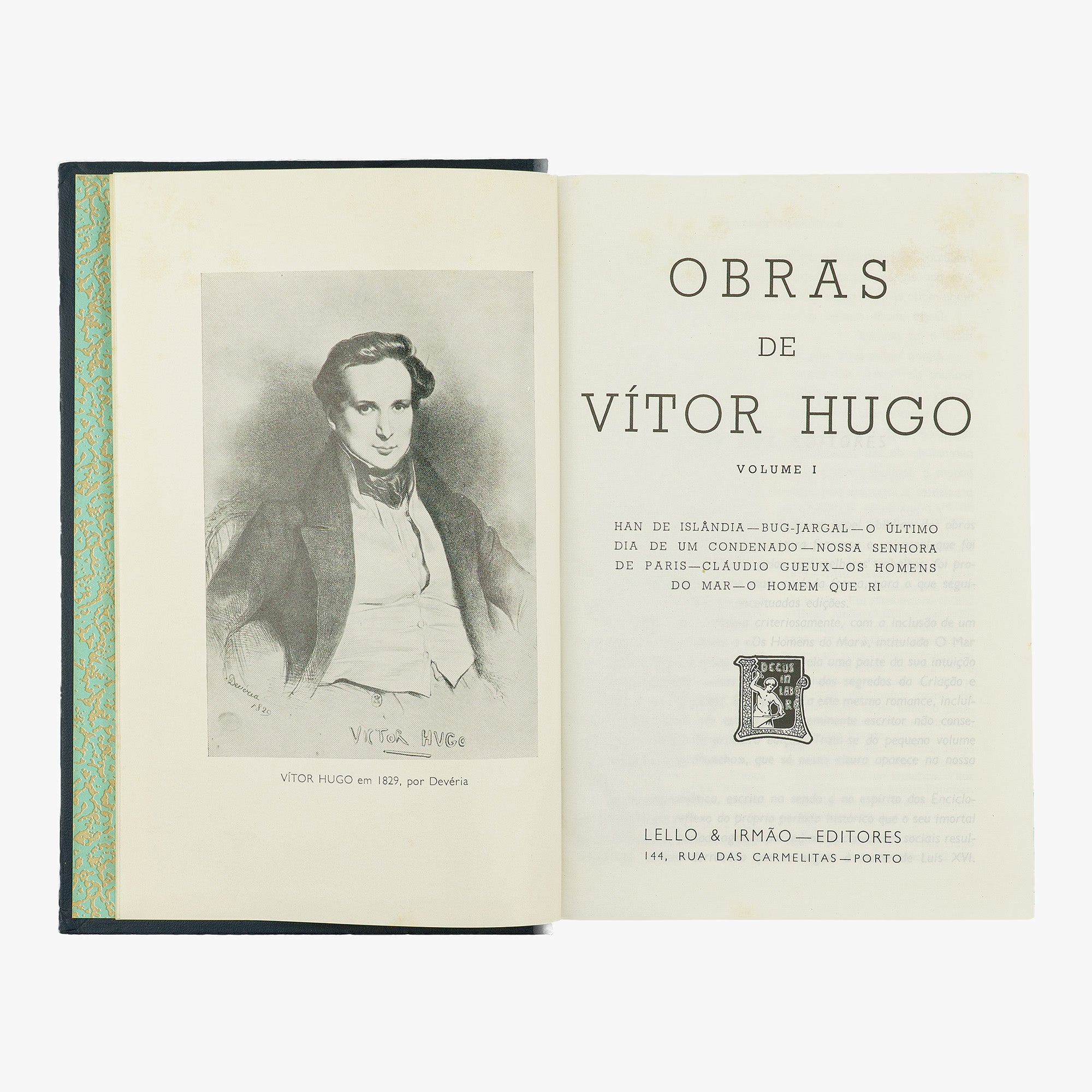 HUGO, Vítor (1802–1885). Obras (Lello & Irmão — Editores, Porto, 1969), 2 vols.