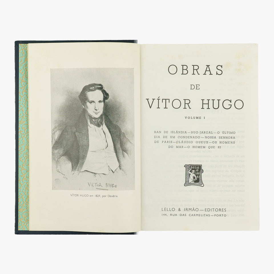 HUGO, Vítor (1802–1885). Obras (Lello & Irmão — Editores, Porto, 1969), 2 vols.