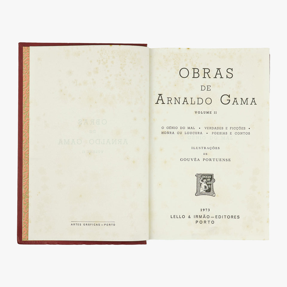 GAMA, Arnaldo (1828–1869). Obras (Lello & Irmão, Porto, 1973), 2 vols.