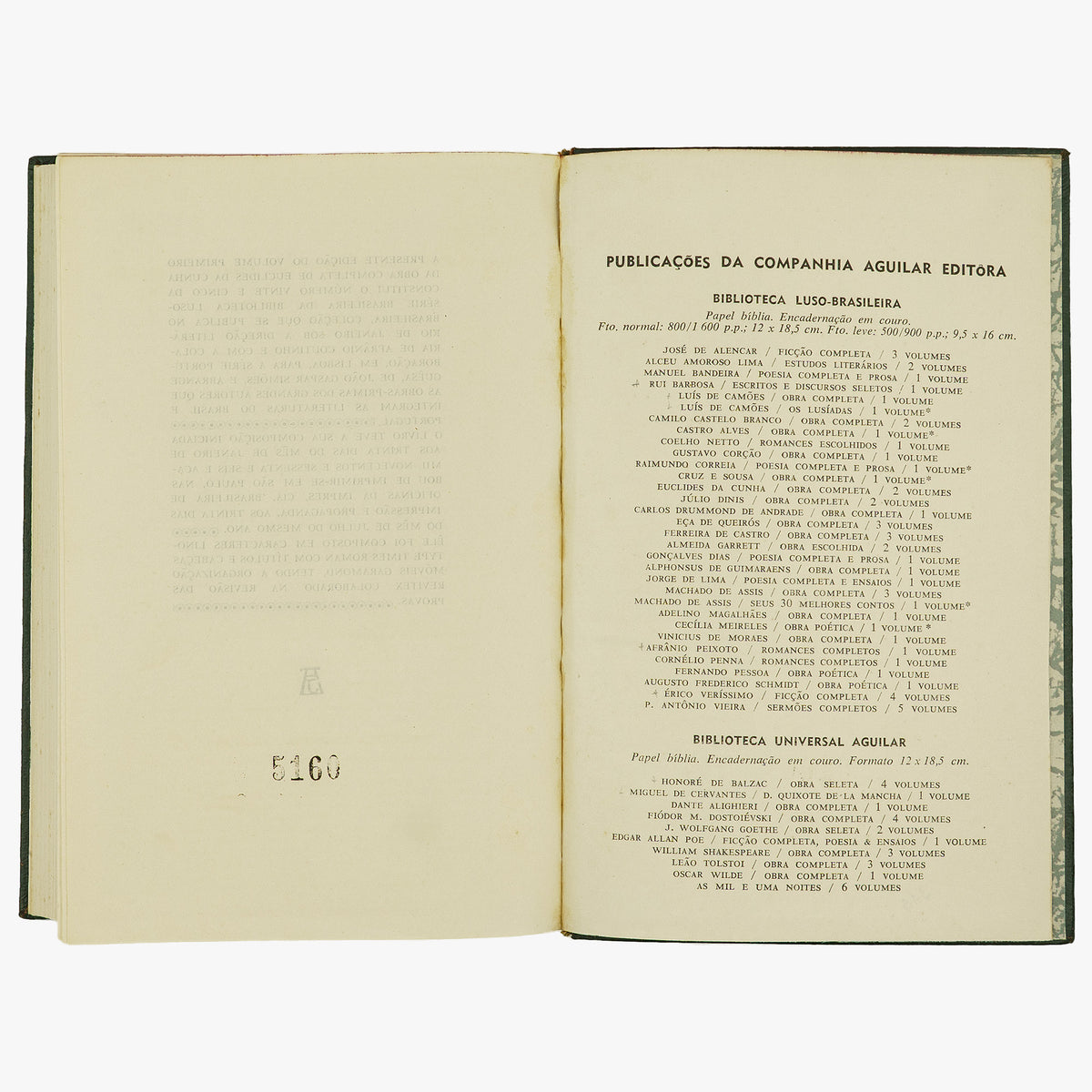 CUNHA, Euclides da (1866–1909). Obra Completa (Companhia José Aguilar Editora, Rio de Janeiro, 1966), 2 vols.