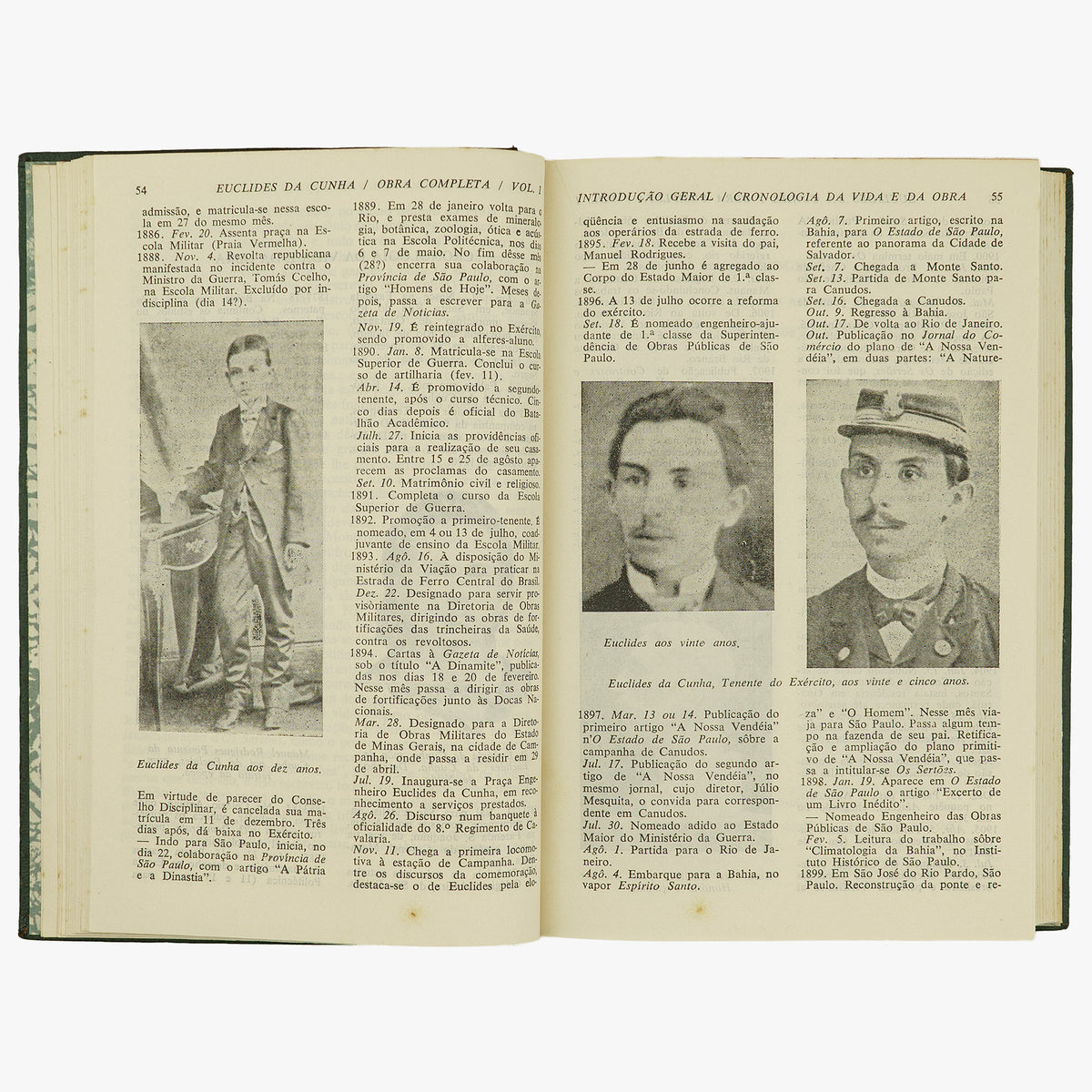 CUNHA, Euclides da (1866–1909). Obra Completa (Companhia José Aguilar Editora, Rio de Janeiro, 1966), 2 vols.