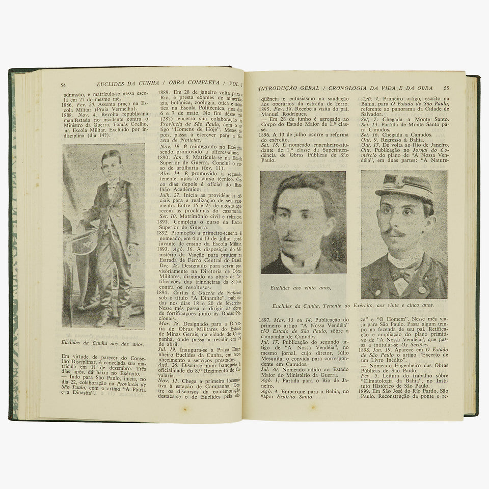 CUNHA, Euclides da (1866–1909). Obra Completa (Companhia José Aguilar Editora, Rio de Janeiro, 1966), 2 vols.