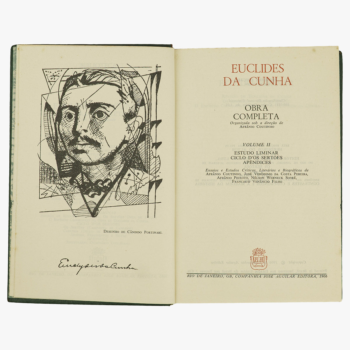 CUNHA, Euclides da (1866–1909). Obra Completa (Companhia José Aguilar Editora, Rio de Janeiro, 1966), 2 vols.