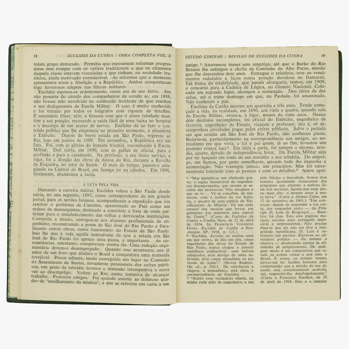 CUNHA, Euclides da (1866–1909). Obra Completa (Companhia José Aguilar Editora, Rio de Janeiro, 1966), 2 vols.