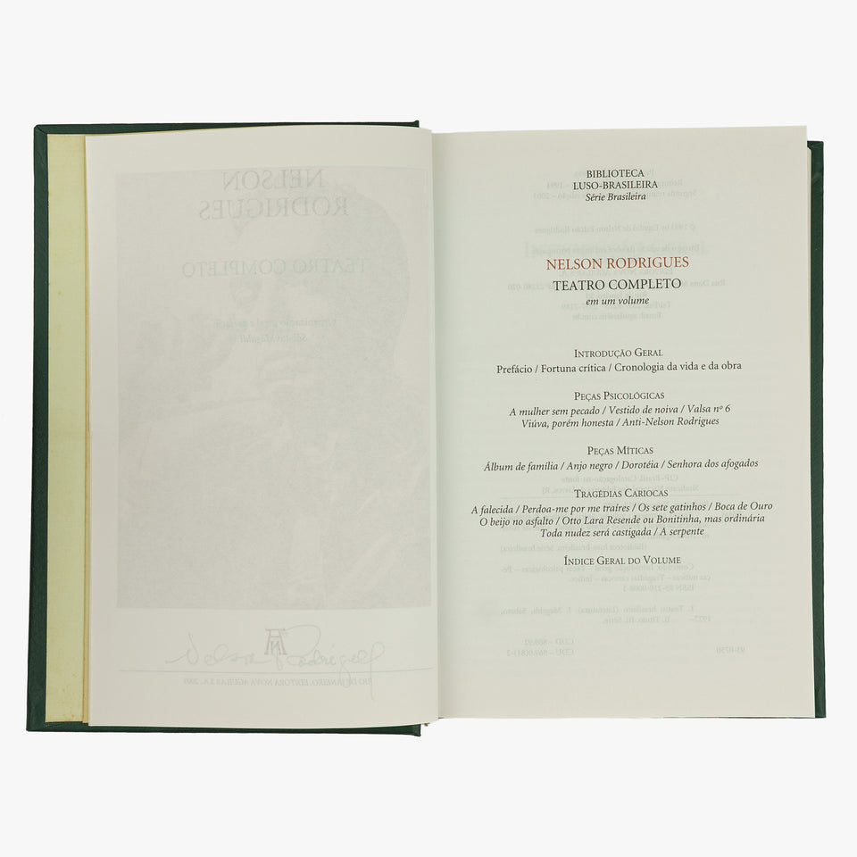 RODRIGUES, Nelson (1912–1980). Teatro Completo (Editora Nova Aguilar, Rio de Janeiro, 2003).