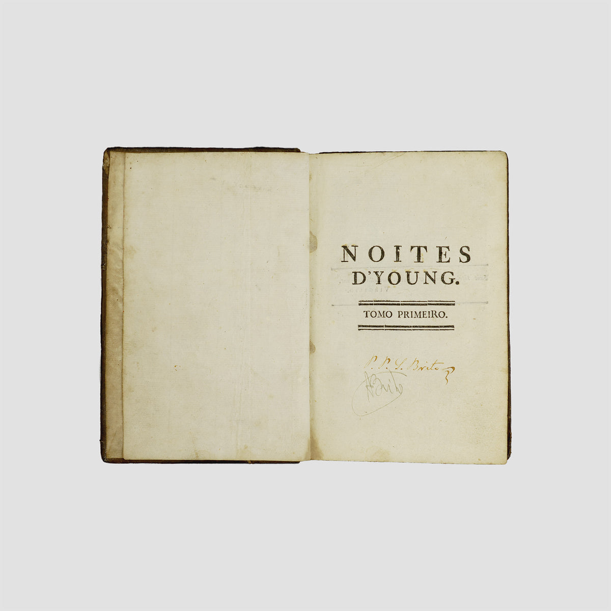 YOUNG, Edward (1683–1765). Noites d’Young (Typografia Rollandiana, Lisboa, 1785), 2 vols.
