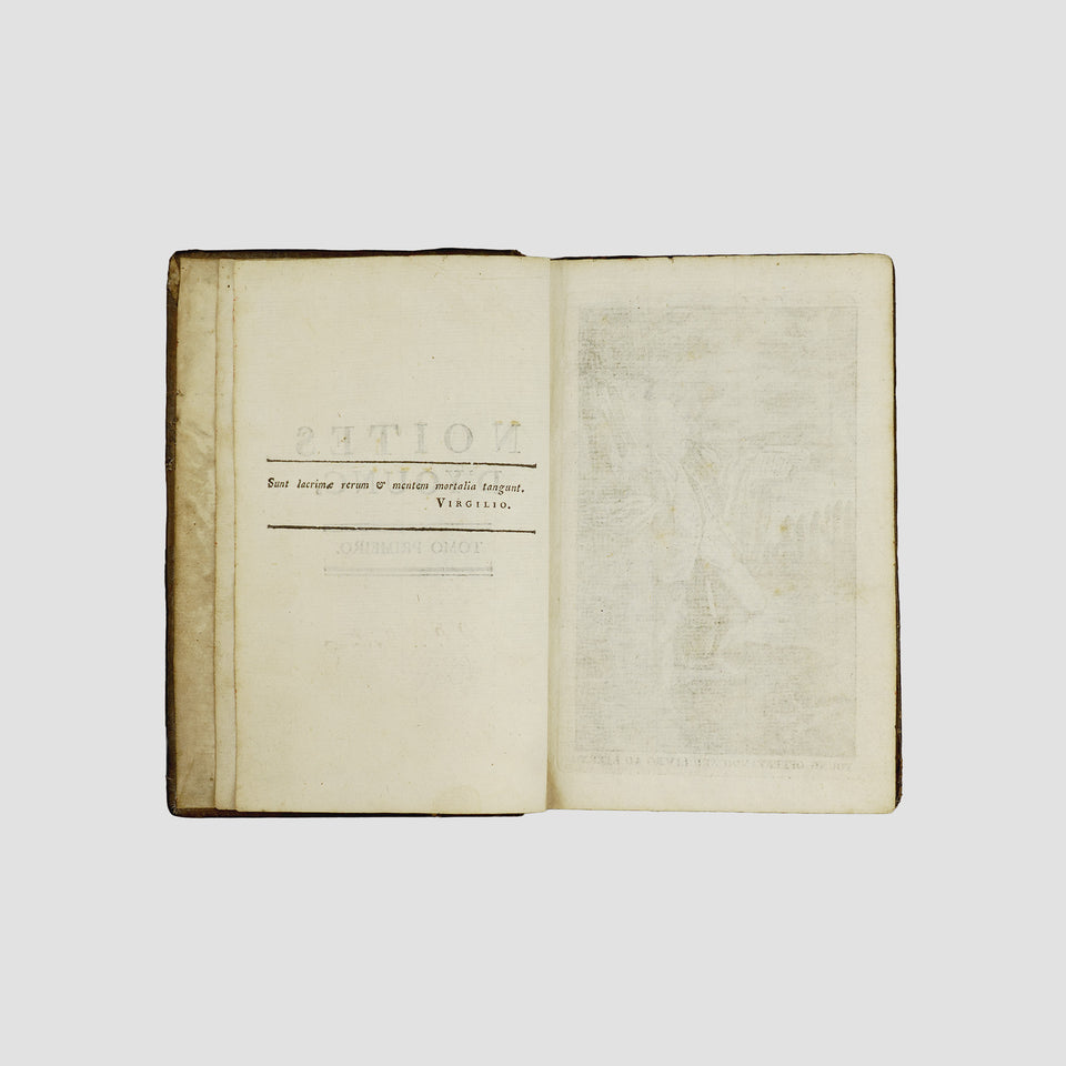 YOUNG, Edward (1683–1765). Noites d’Young (Typografia Rollandiana, Lisboa, 1785), 2 vols.