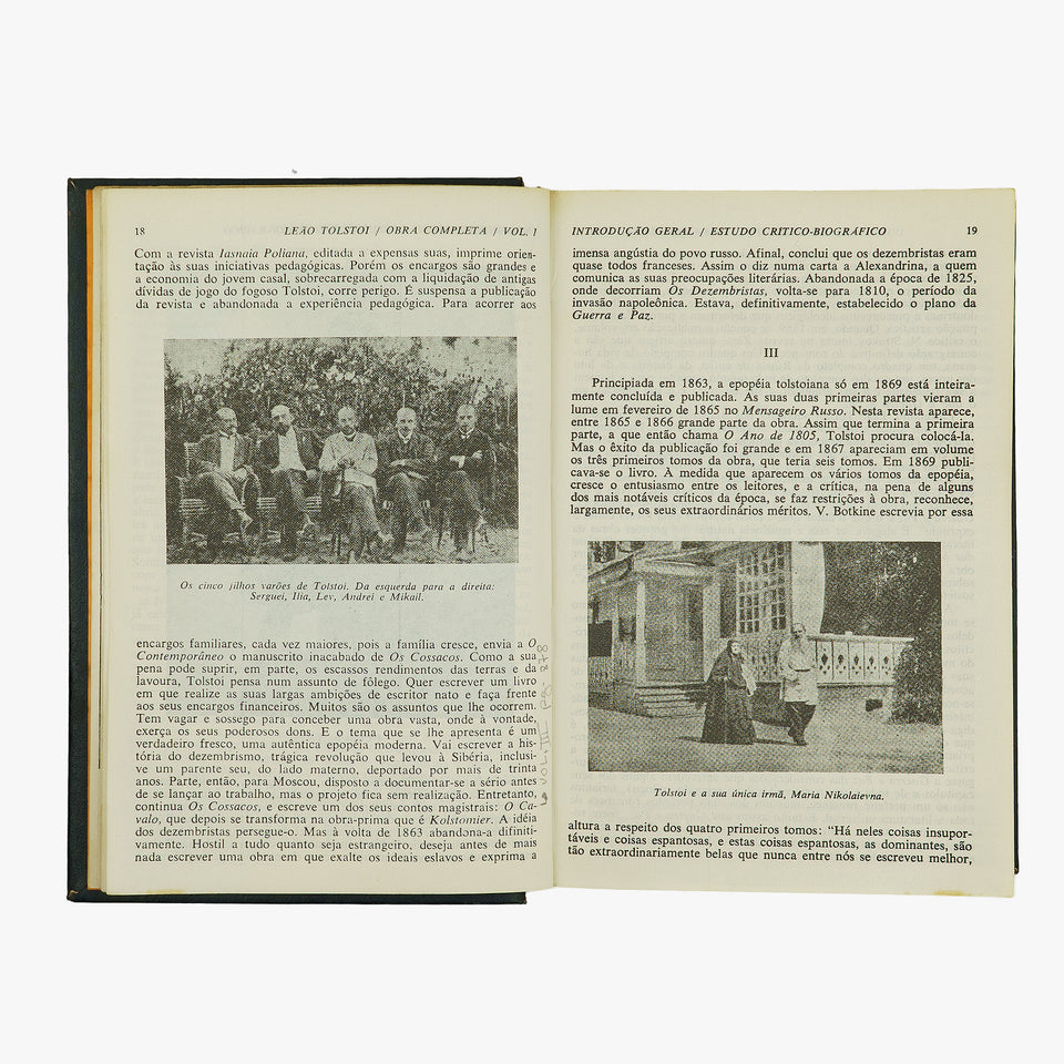 TOLSTÓI, Leão (1828-1910). Obra Completa (Editora Nova Aguilar, Rio de Janeiro, 1976/1981), 3 vols.