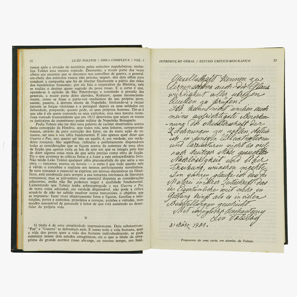 TOLSTÓI, Leão (1828-1910). Obra Completa (Editora Nova Aguilar, Rio de Janeiro, 1976/1981), 3 vols.
