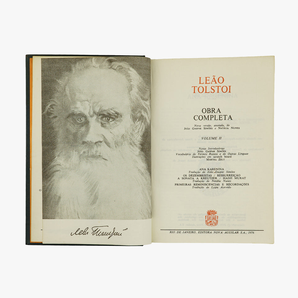 TOLSTÓI, Leão (1828-1910). Obra Completa (Editora Nova Aguilar, Rio de Janeiro, 1976/1981), 3 vols.
