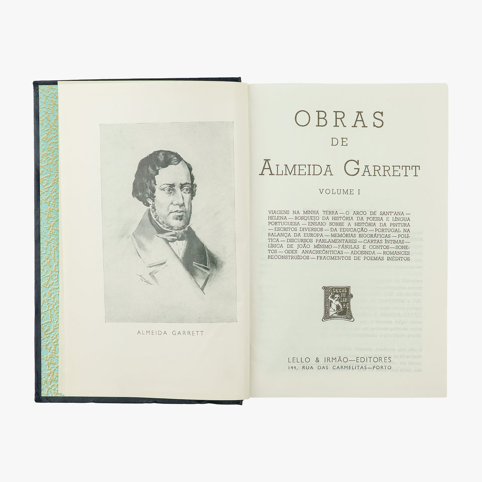 GARRETT, Almeida (1799-1854). Obras (Lello & Irmão, Porto, 1963), 2 vols.