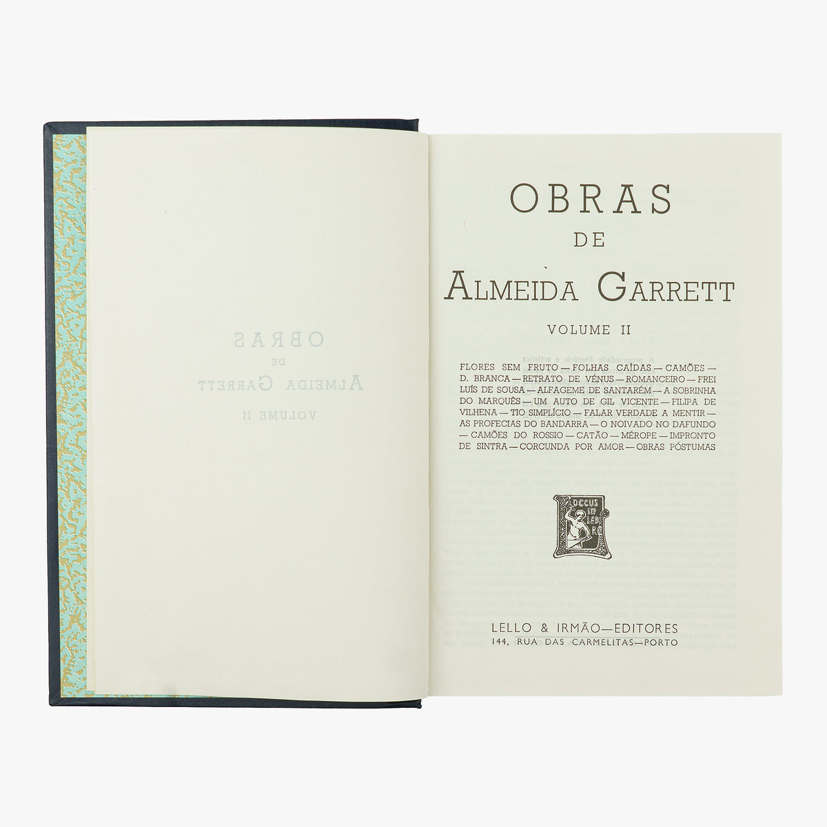 GARRETT, Almeida (1799-1854). Obras (Lello & Irmão, Porto, 1963), 2 vols.