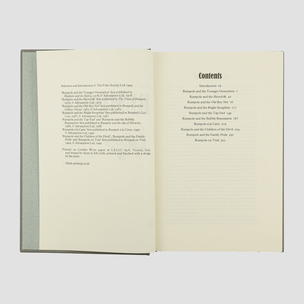 livro Rumpole de John Mortimer edição Folio Society 2006