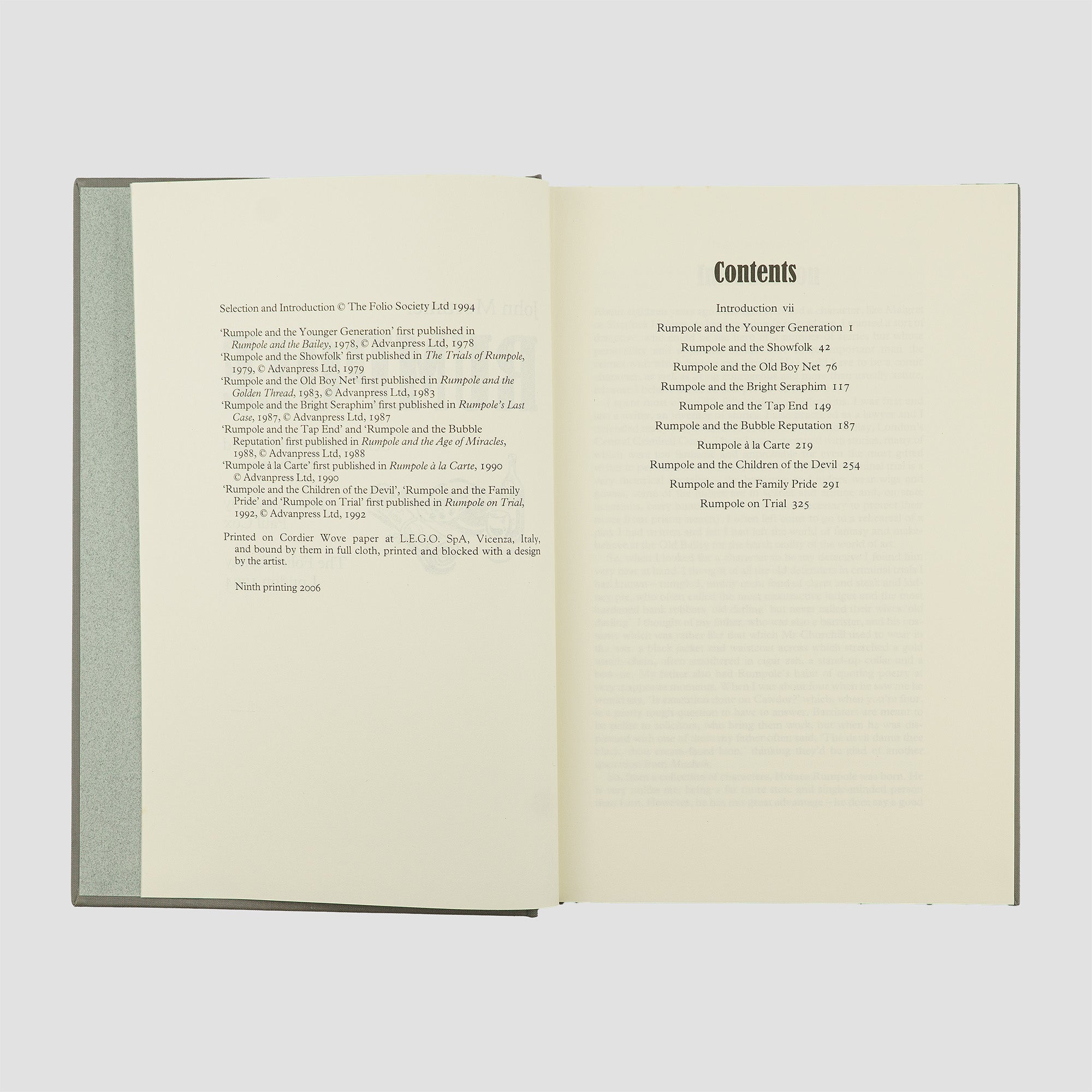 livro Rumpole de John Mortimer edição Folio Society 2006