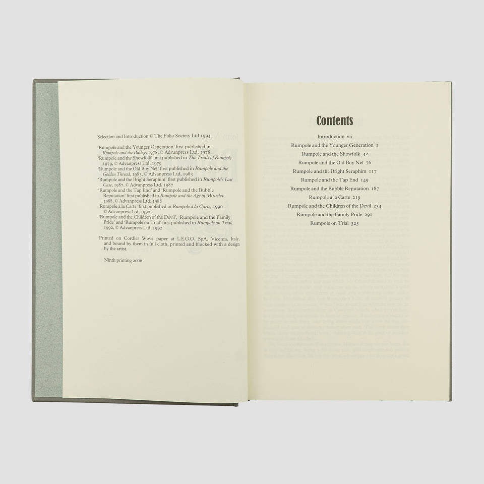 livro Rumpole de John Mortimer edição Folio Society 2006