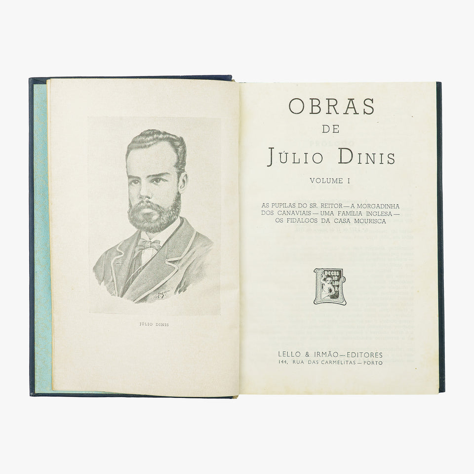DINIS, Júlio (1839-1871). Obras (Lello & Irmão Editores, Porto, s.d.), 2 vols.