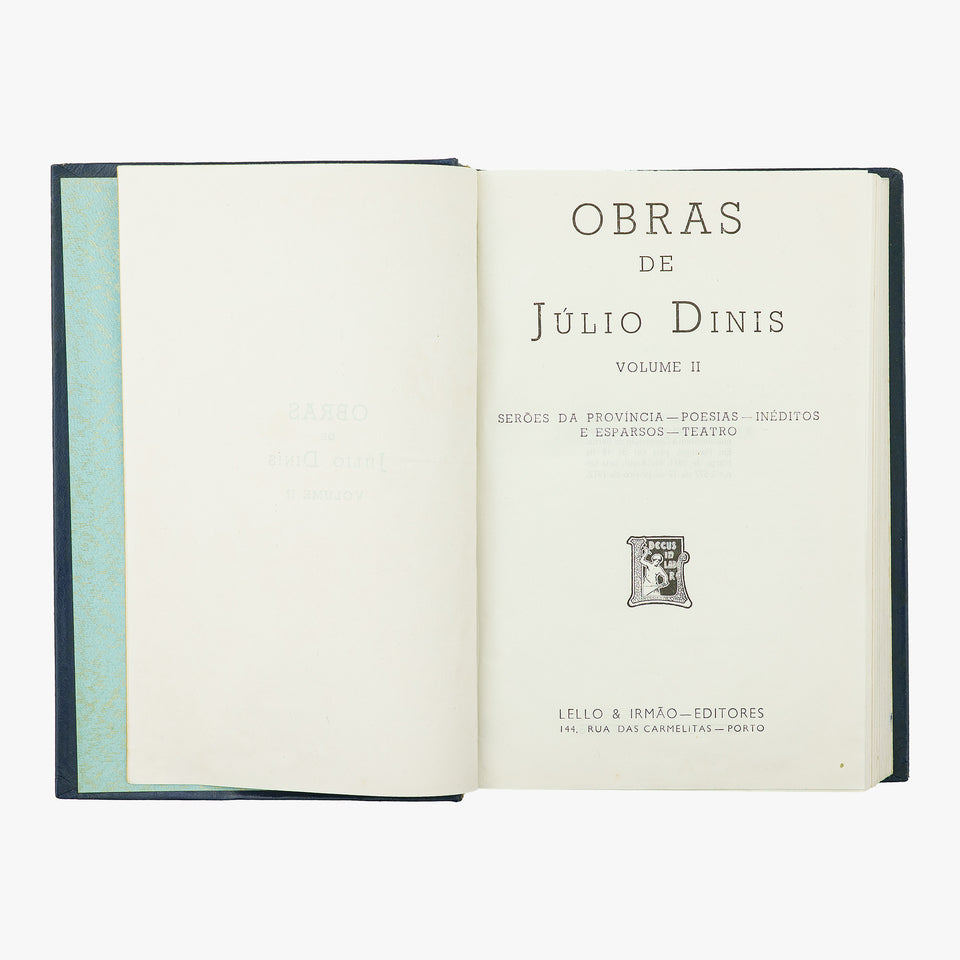 DINIS, Júlio (1839-1871). Obras (Lello & Irmão Editores, Porto, s.d.), 2 vols.