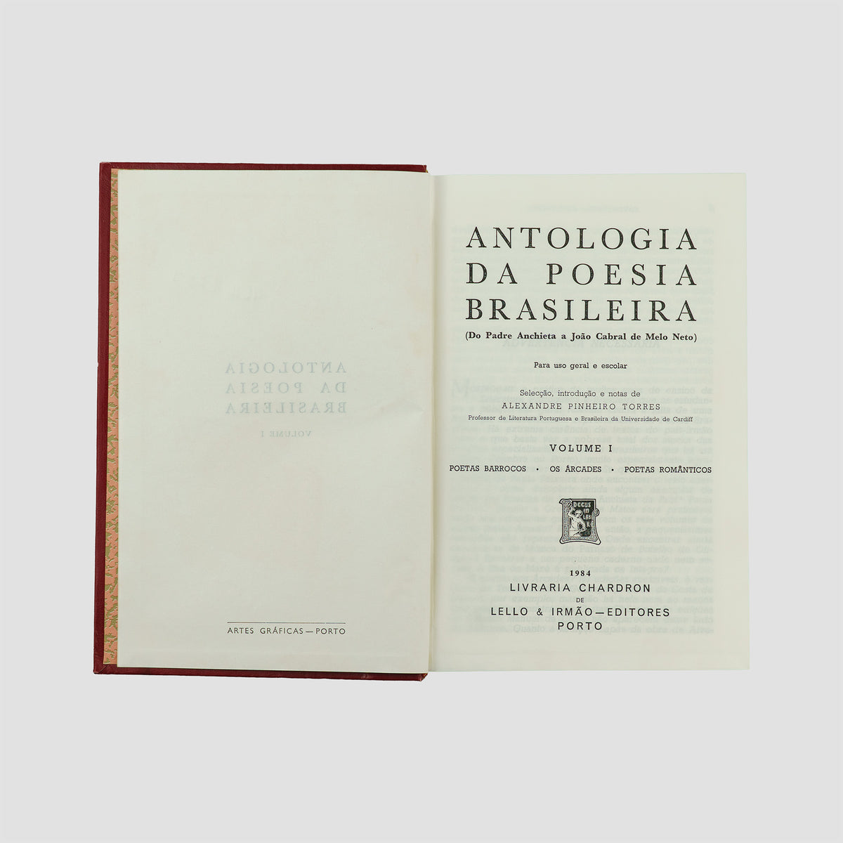 Antologia da Poesia Brasileira edição Lello & Irmão 1984 3 volumes