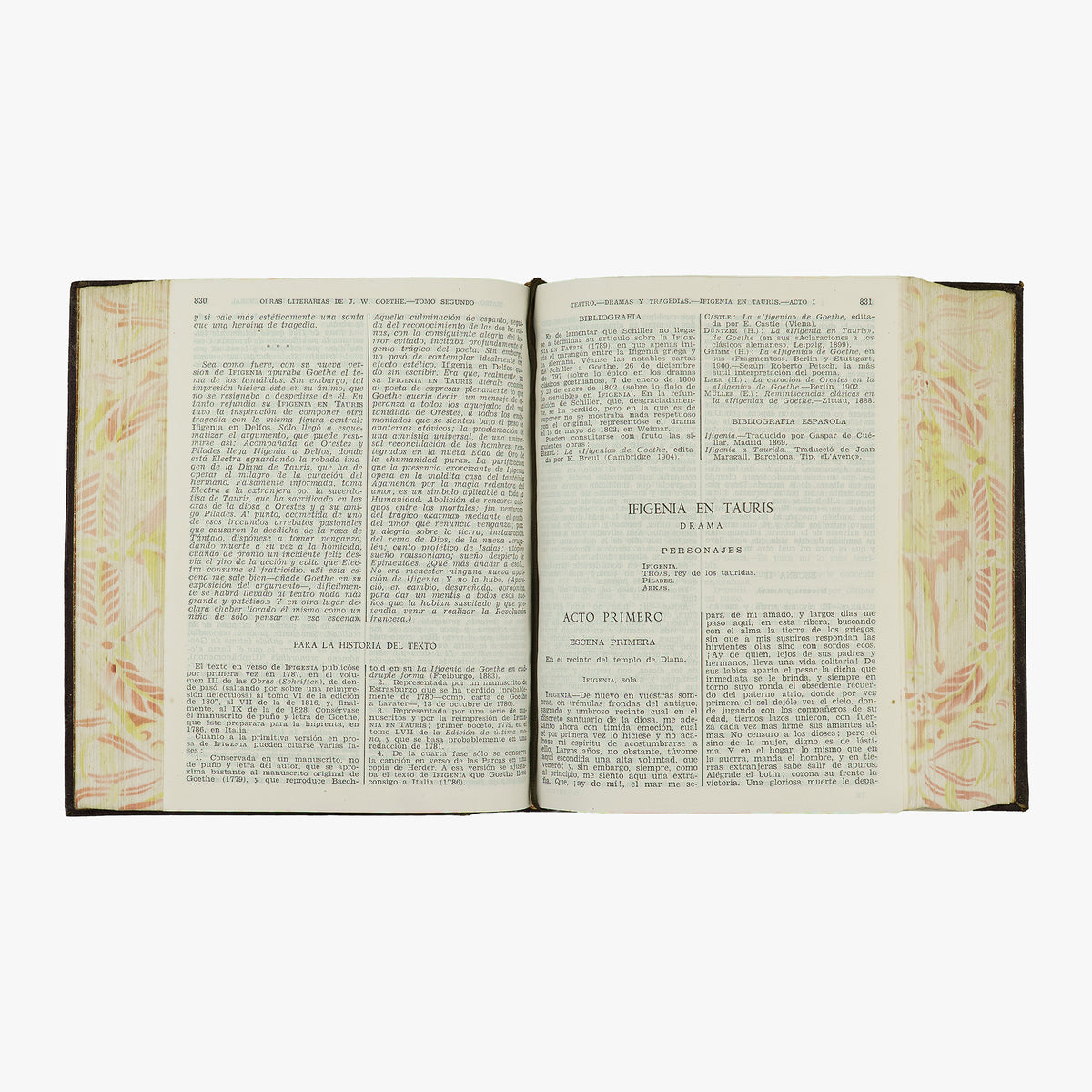 GOETHE, Johann Wolfgang von (1749-1832). Obras Literarias (M. Aguilar - Editor, Madrid, 1944/1945), 2 vols.