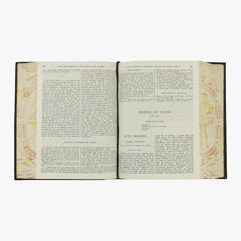 GOETHE, Johann Wolfgang von (1749-1832). Obras Literarias (M. Aguilar - Editor, Madrid, 1944/1945), 2 vols.