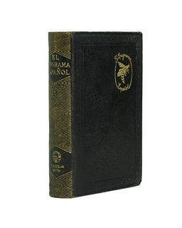 Sáinz de Robles (org.) — El epigrama español (del siglo I al XX) (1941). Livro físico. 1ª (primeira) edição. Encadernação editorial em couro com douração.