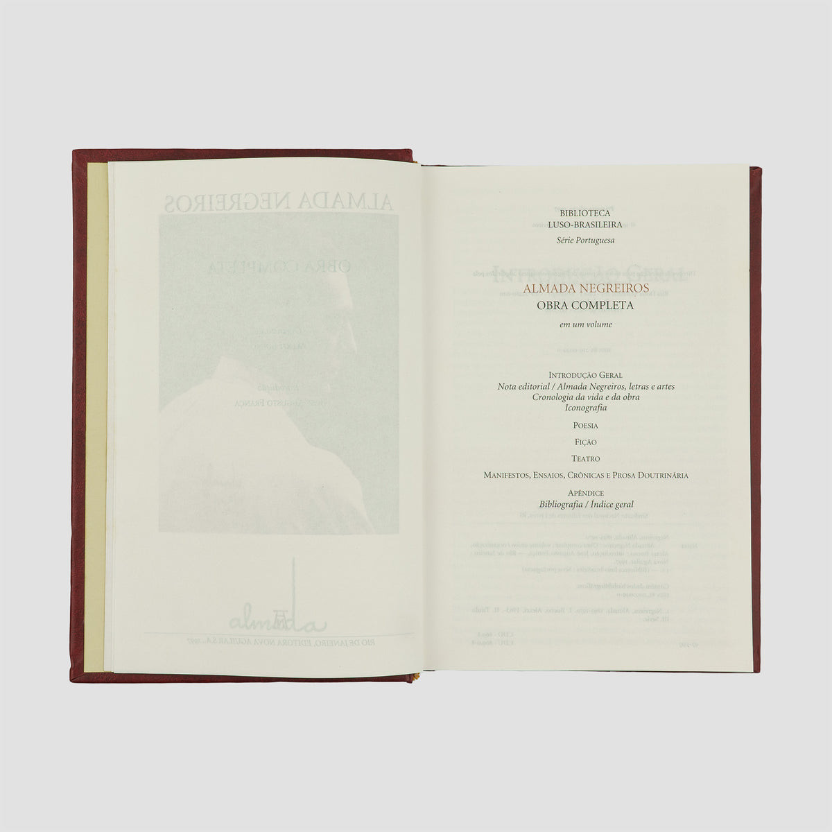 ALMADA NEGREIROS, José Sobral de (1893–1970). Obra Completa (Editora Nova Aguilar, Rio de Janeiro, 1997).