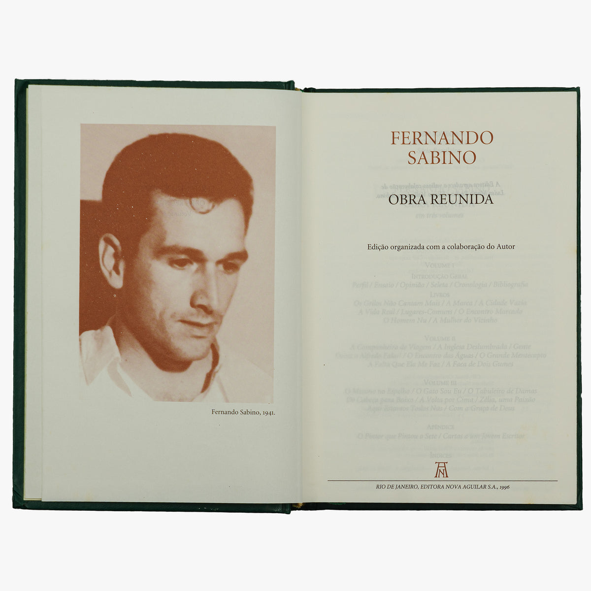 SABINO, Fernando (1923–2004). Obra reunida (Editora Nova Aguilar, Rio de Janeiro, 1996), 3 vols.