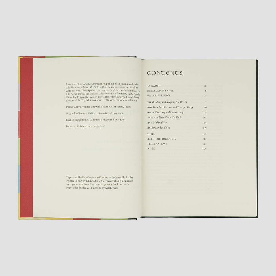 FRUGONI, Chiara (1940–2022). Inventions of the Middle Ages (The Folio Society, London, 2007).
