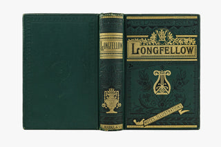 Longfellow — The Poetical Works (Frederick Warne and Co., c. 1880). Livro físico, edição vitoriana. Encadernação editorial com douração.