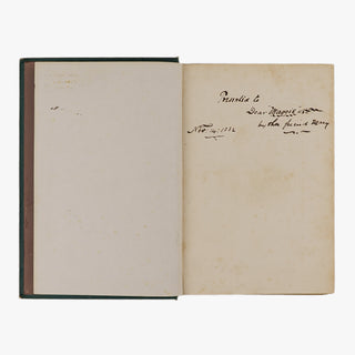 Longfellow — The Poetical Works (Frederick Warne and Co., c. 1880). Livro físico, edição vitoriana, com dedicatória. Encadernação editorial com douração.