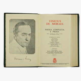 MORAES, Vinicius de (1913–1980). Poesia completa e prosa (Editora Nova Aguilar S.A., Rio de Janeiro, 1976).